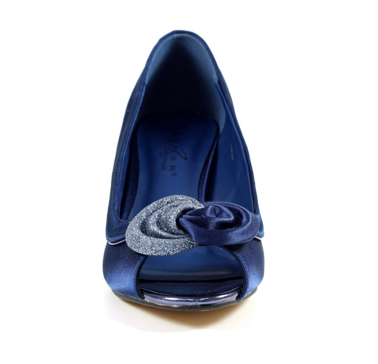 Ripley Satin Peep Toe Navy
