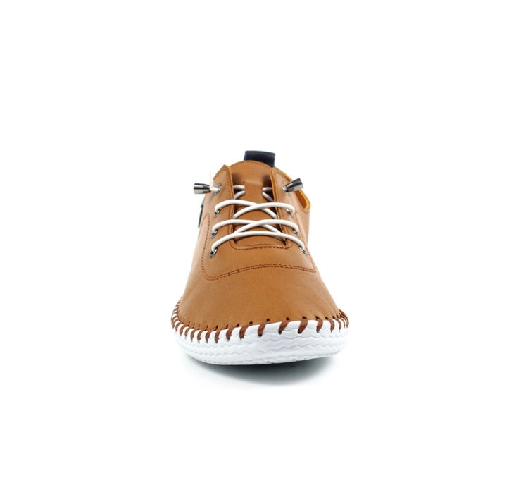 Lunar St Ives FLE030 Tan Leather Plimsoll