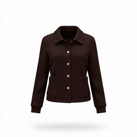 Claudia C Jersey Jacket Brown