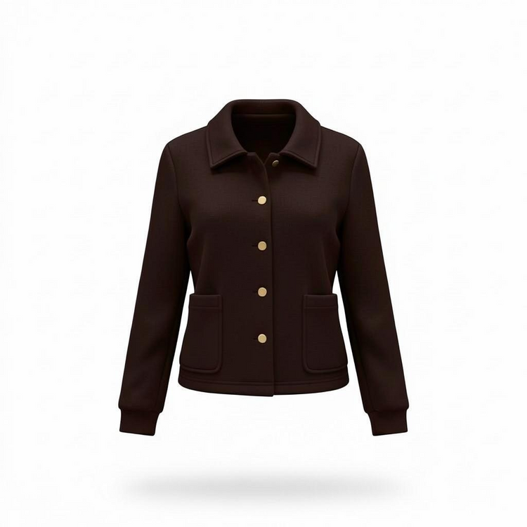 Claudia C Jersey Jacket Brown