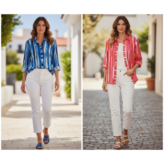 Pomodoro  Stripe Shirt (colour options)