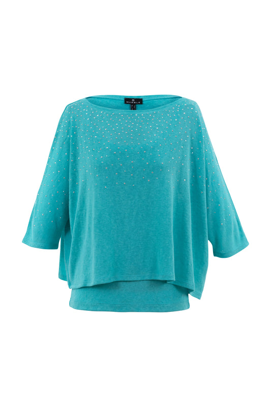 Marble 7373-151 Top & Vest Turquoise
