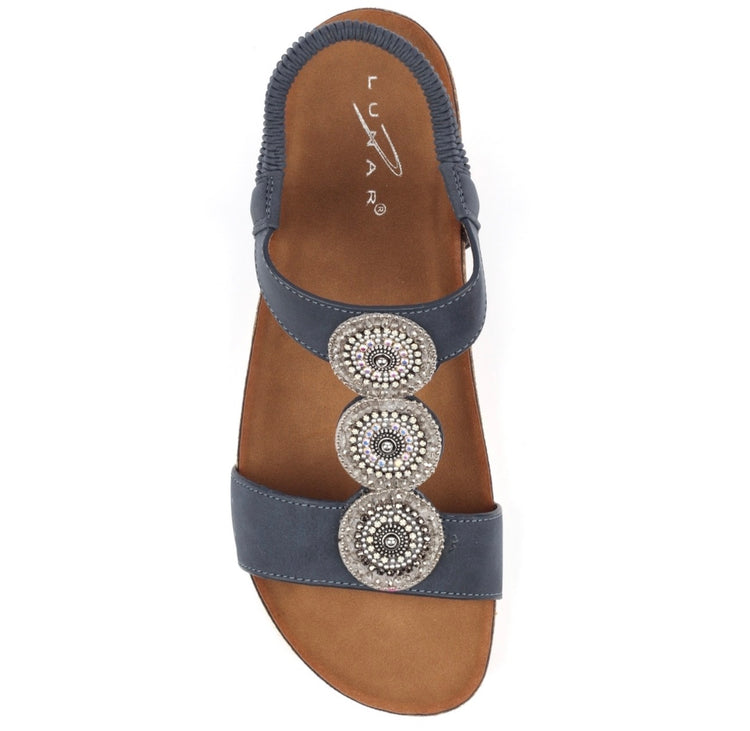 Lunar Cassidy Wedge Sandal Navy