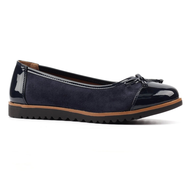 Lunar Lydia Patent Shoe Navy