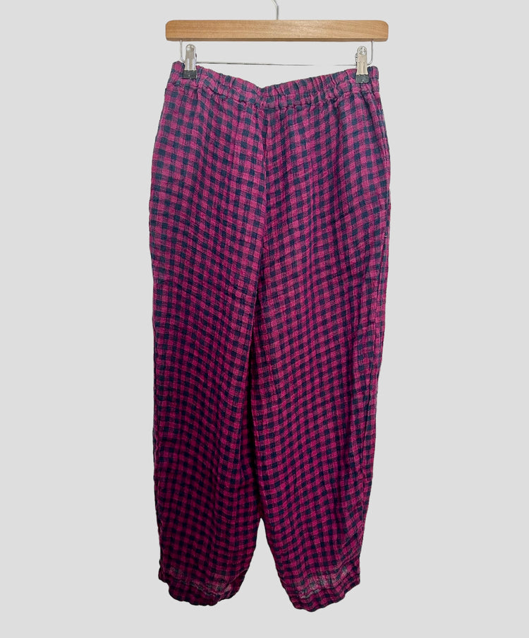 Grizas 3500/1-L280-9 Check lantern trousers Magenta