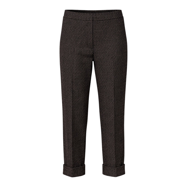 Peruzzi Tweed TurnUp Trouser Burgundy Fleck