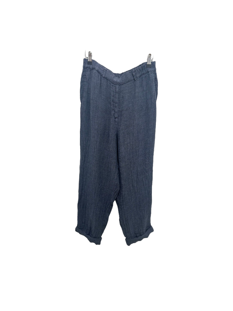 Grizas Tweed Linen Trousers Denim