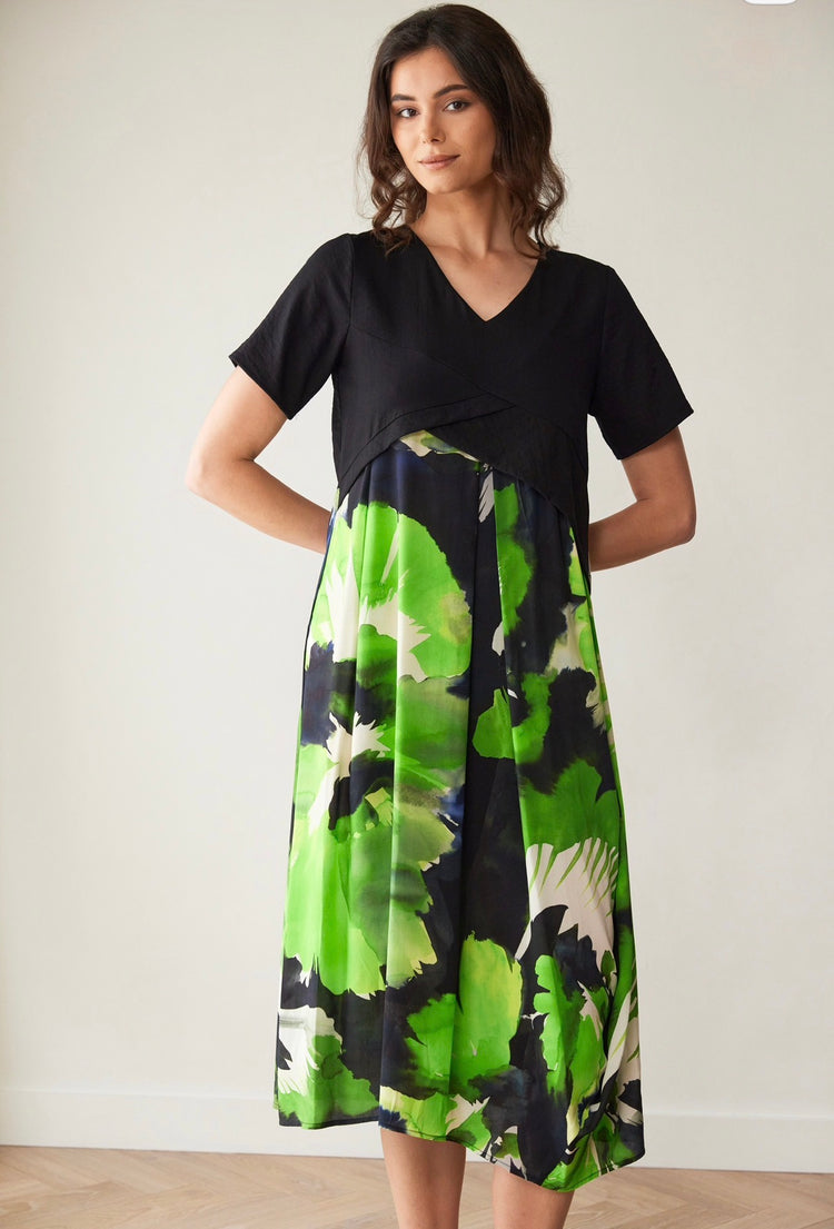 Peruzzi Blurred Leaf Dress S26123