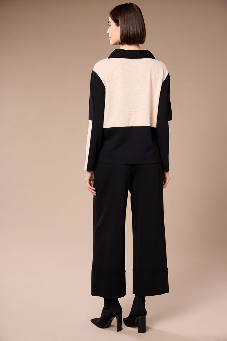 Peruzzi Two Tone Knit Sweater W26133