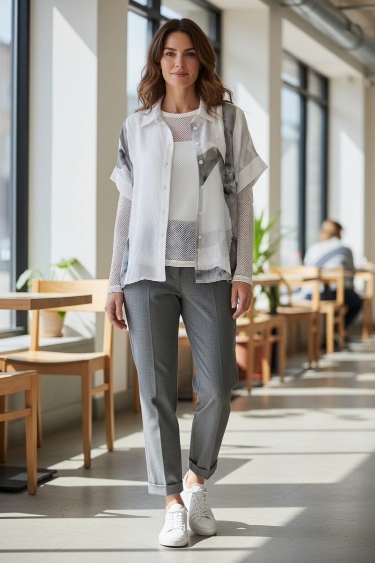 Naya Marbled Print Shirt NAS26315