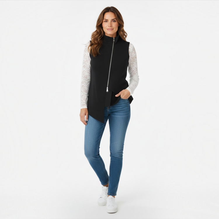 MJ Asymmetrical Jersey Gilet Black WF2750