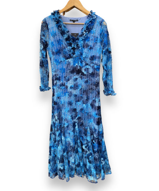 Barker & Pattichis Floral Lace Dress- Blues