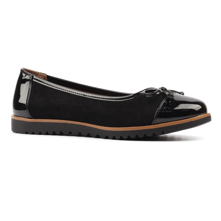 Lunar Lydia Patent Shoe Black