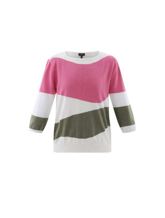 Marble Sweater 7895 123 Khaki Pink