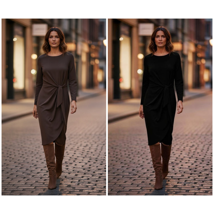 Pomodoro Tie Side Dress 62656 (colour options)