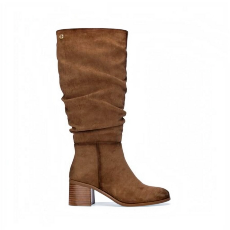 Xti Ruched Boots Camel
