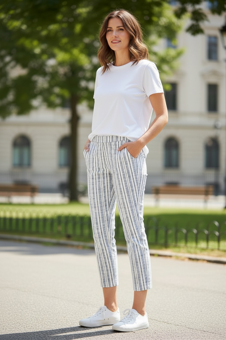 Peruzzi Print Cropped Trousers