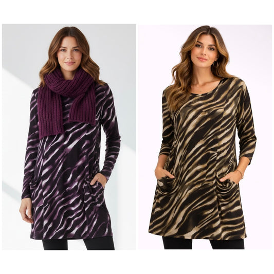 MJ Zebra Jersey Tunic (colour options)