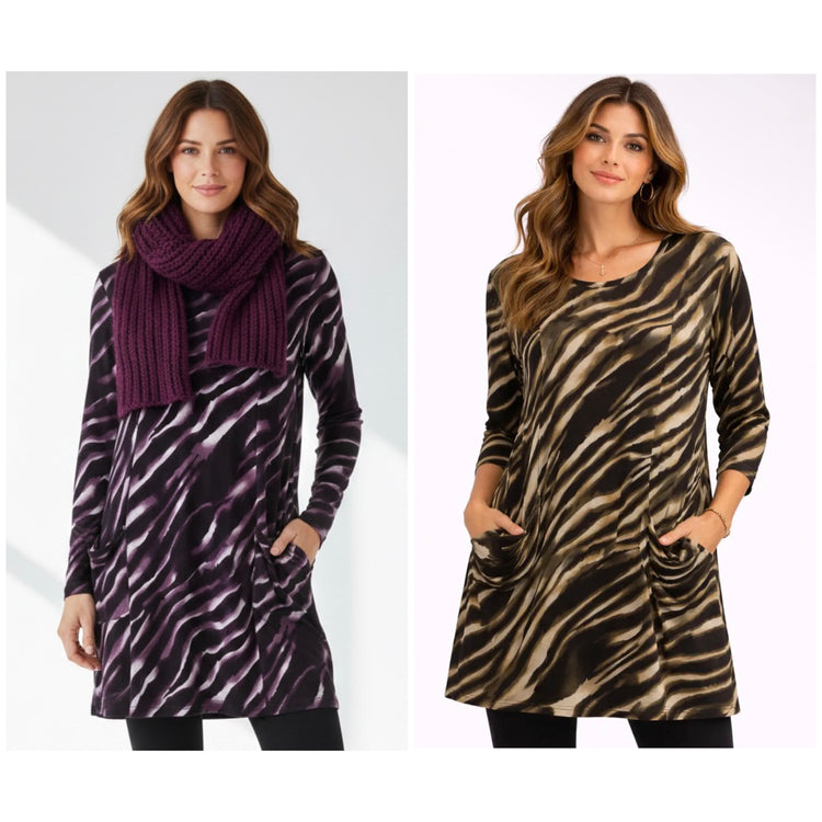MJ Zebra Jersey Tunic (colour options)