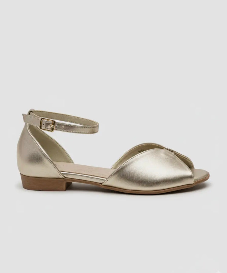 Peep Toe Metallic Sandals