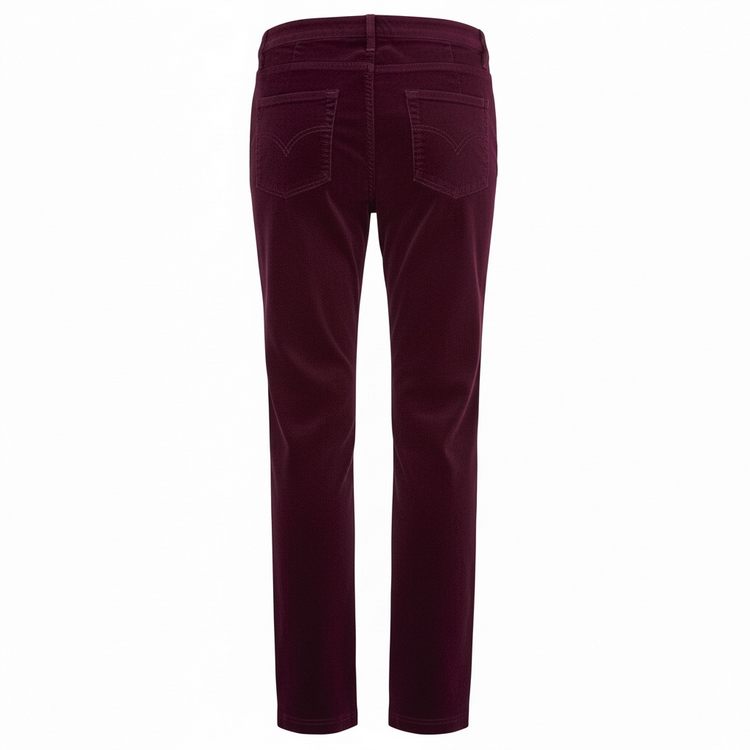 Robell Bella Needlecord Trousers Mulberry