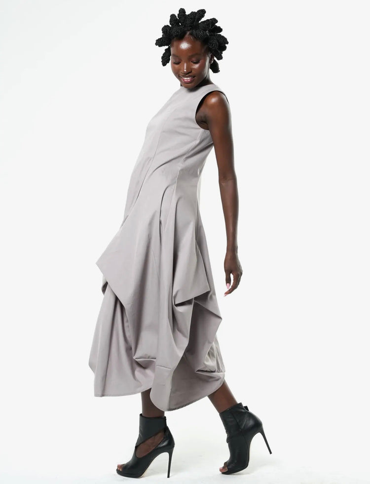 Metamorphoza Drape Dress Grey