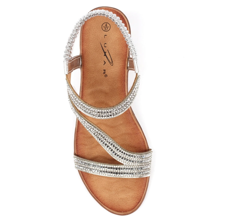 Lunar Darci Silver Wedge Sandal