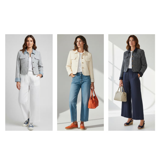 Élise Jacket in Tweed & Denim
