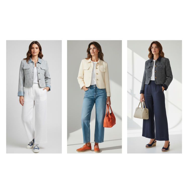 Élise Jacket in Tweed & Denim