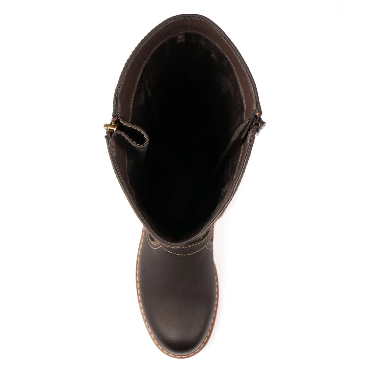Lunar Joy Waterproof Expanding Calf Boots Brown