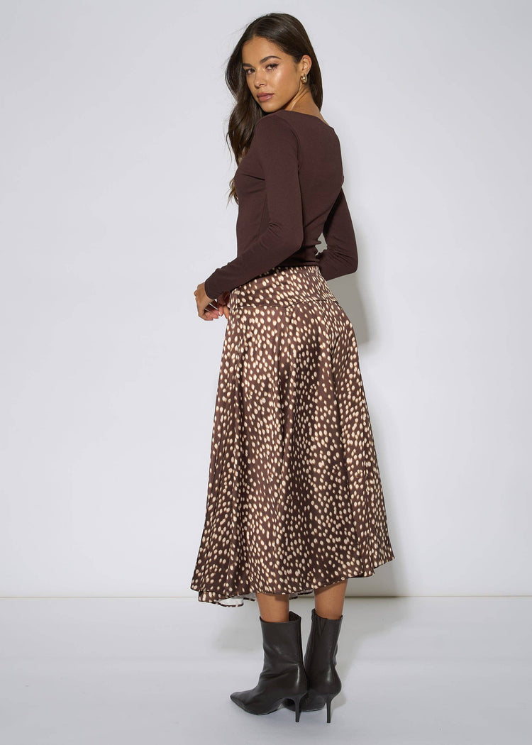 Gini London Animal Midi Skirt