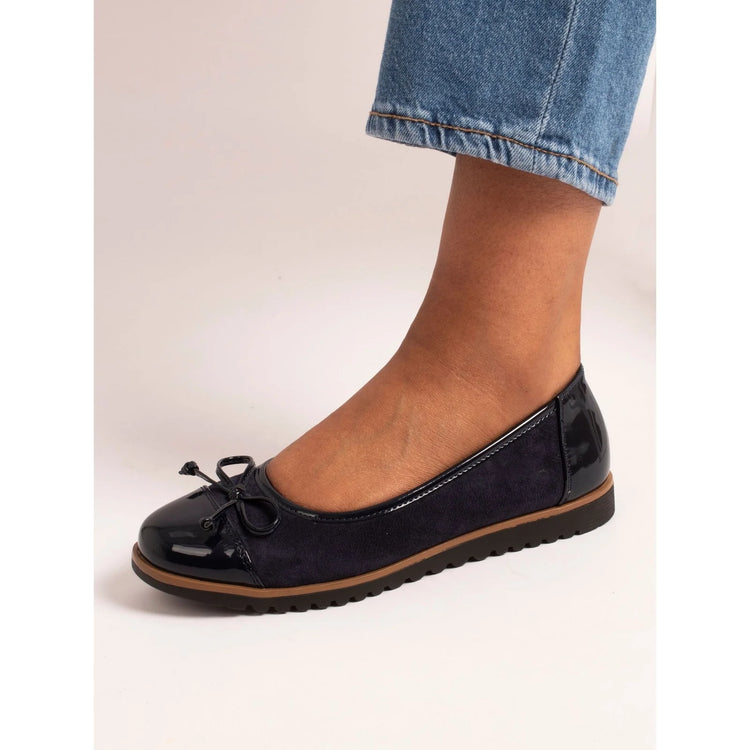 Lunar Lydia Patent Shoe Navy