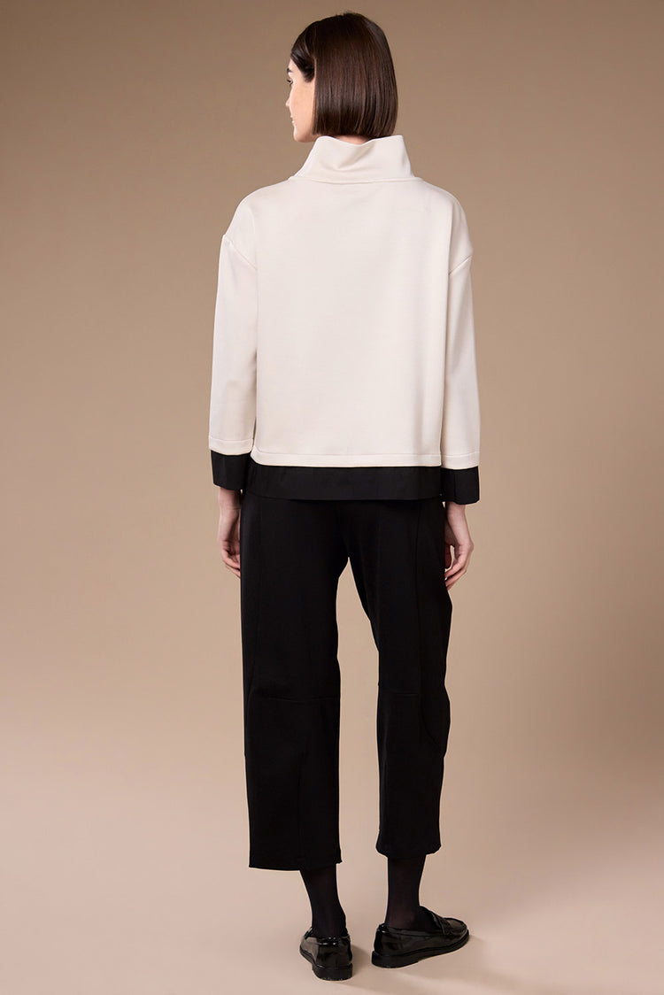 Peruzzi Two Tone Button Top W26198