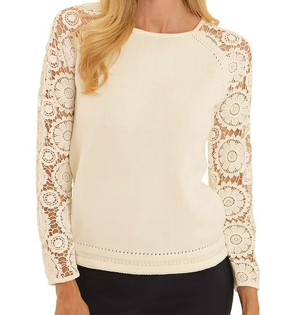 Pomodoro Lace Sleeve Jumper (colour options)