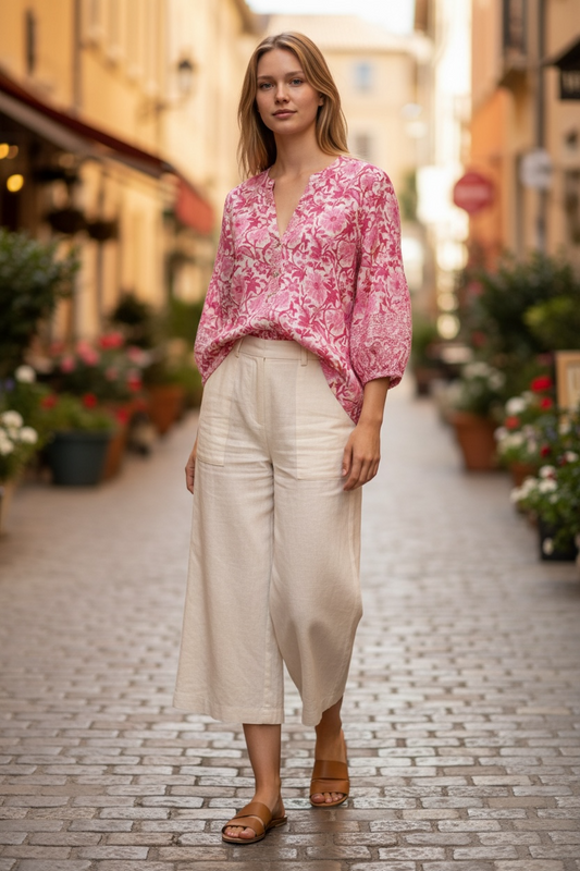 Pomodoro Block Print Shirt (colour options)