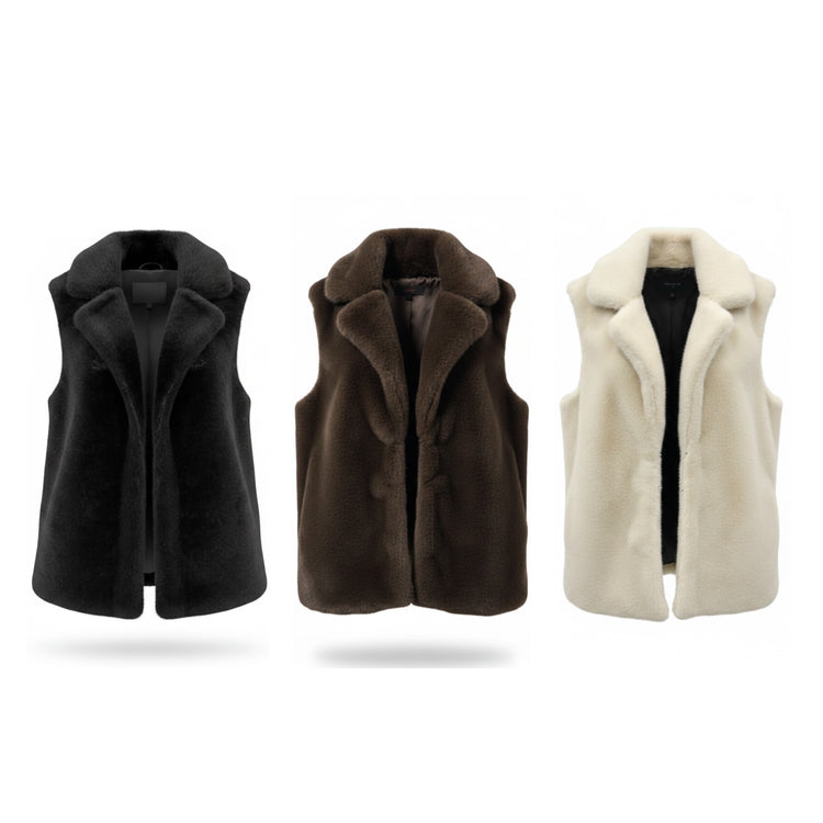 Pomodoro Faux Fur Gilet 42655 (colour options)
