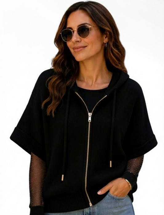 MJ Hoodie Top Black WF2840