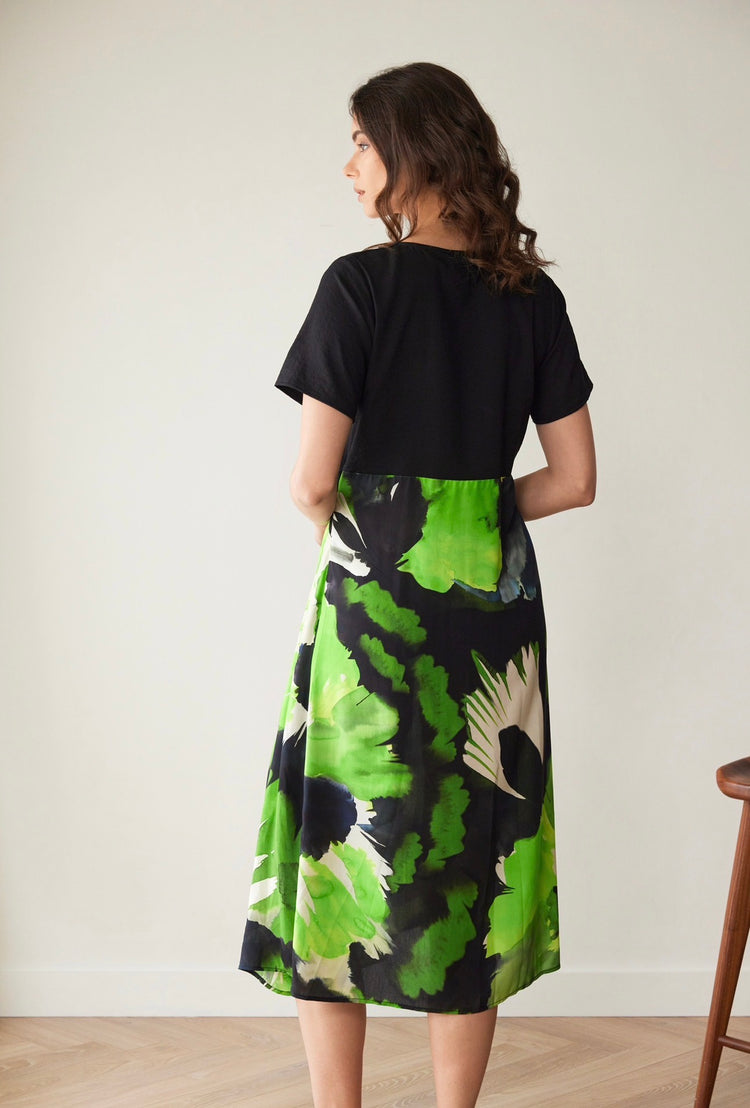 Peruzzi Blurred Leaf Dress S26123
