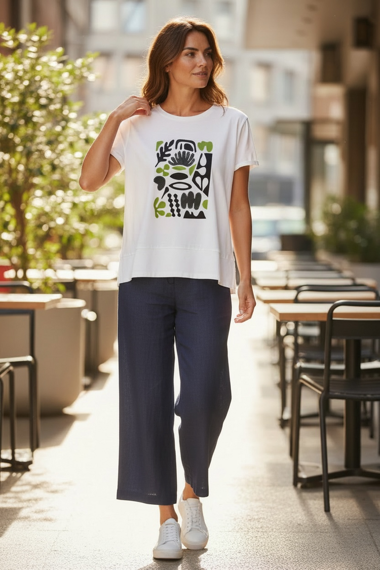 Peruzzi Print Front T Shirt