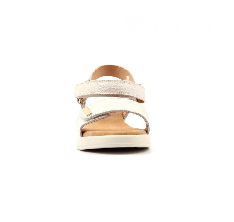 Lunar Lark White Leather Wedge Sandal