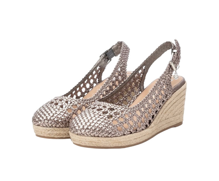 Xti 142892 Metallic Espadrilles Pewter