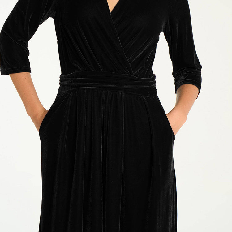 Velvet Sophia Wide Leg Jumpsuit in Black