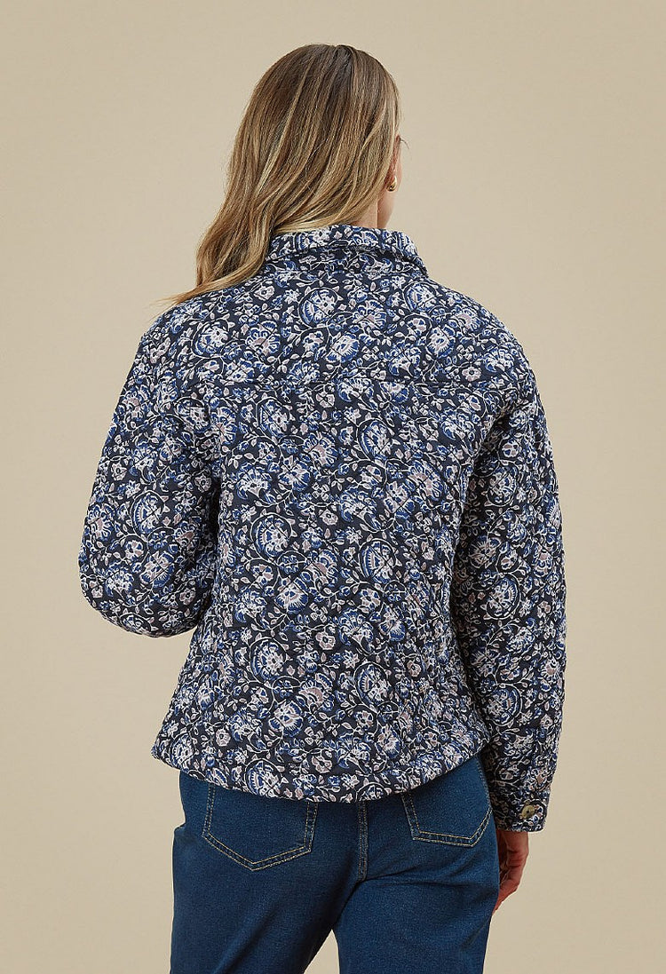 Marina Print Shree Quilted Shacket
