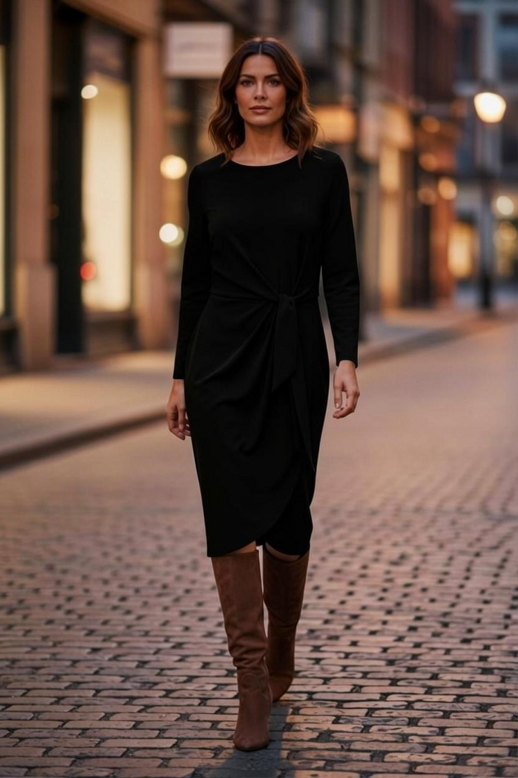 Pomodoro Tie Side Dress 62656 (colour options)
