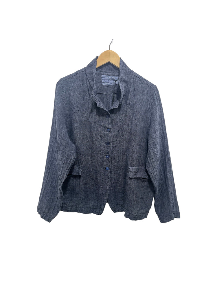 Grizas Tweed Linen Jacket Denim