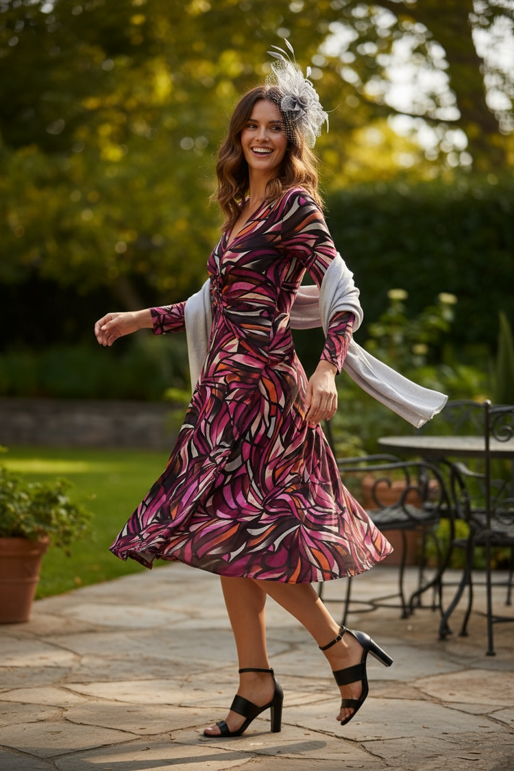 Pomodoro Mosaic Dress Pink