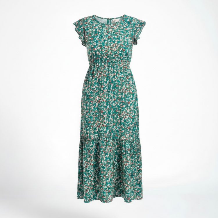 Serena Floral Dress Green
