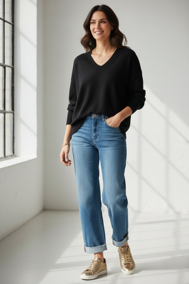 Pomodoro Essential V Sweater Black