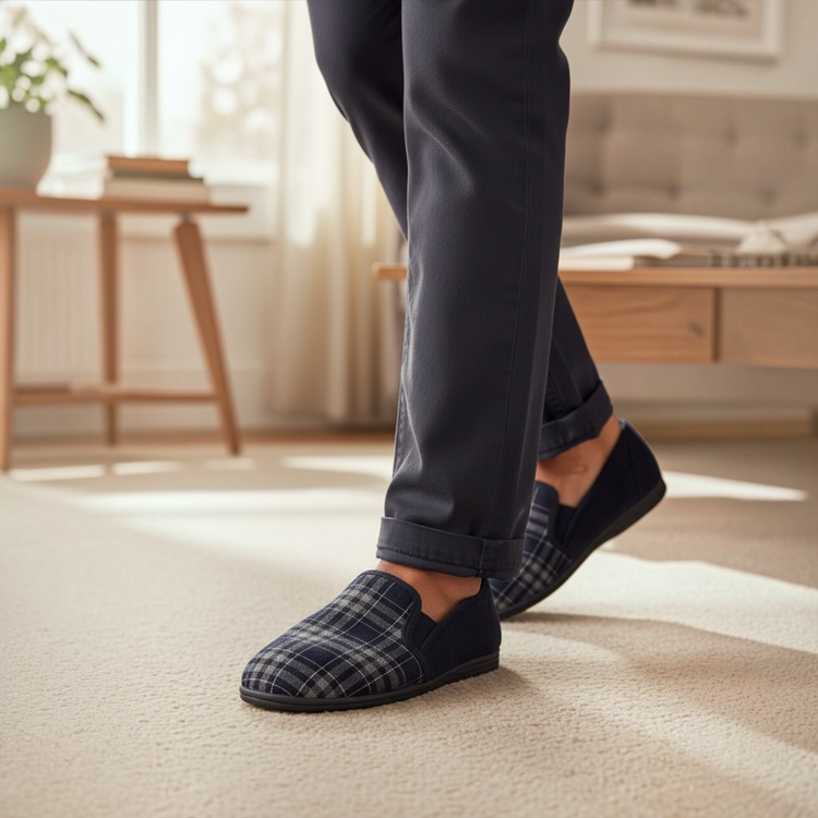 Mens Carlton Tweed Slippers