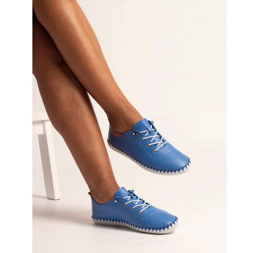 Lunar St Ives FLE030 Azure Blue Plimsoll